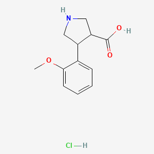 (3R,4S)-4-(2-Methoxyphenyl)pyrrolidine-3-carboxylic acid hydrochloride