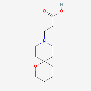 molecular formula C12H21NO3 B1477093 3-(1-Oxa-9-azaspiro[5.5]undecan-9-yl)propanoic acid CAS No. 2092517-17-2