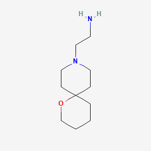 molecular formula C11H22N2O B1477094 2-(1-Oxa-9-azaspiro[5.5]undecan-9-yl)ethan-1-amine CAS No. 2092088-48-5