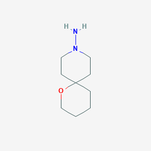molecular formula C9H18N2O B1477095 1-Oxa-9-azaspiro[5.5]undecan-9-amine CAS No. 2098123-21-6