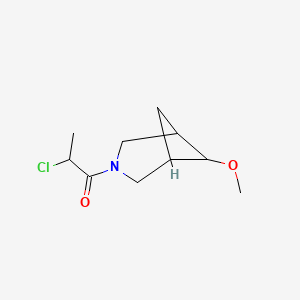 molecular formula C10H16ClNO2 B1477102 1-(6-甲氧基-3-氮杂双环[3.1.1]庚烷-3-基)-2-氯丙-1-酮 CAS No. 2098090-15-2