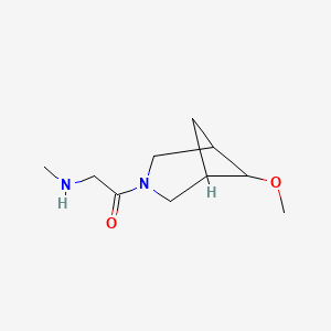 molecular formula C10H18N2O2 B1477104 1-(6-Methoxy-3-azabicyclo[3.1.1]heptan-3-yl)-2-(methylamino)ethan-1-one CAS No. 2097994-35-7