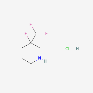 molecular formula C6H11ClF3N B14771087 3-(Difluoromethyl)-3-fluoropiperidine hydrochloride 