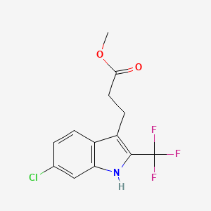 Methyl 3-(6-chloro-2-(trifluoromethyl)-1H-indol-3-yl)propanoate