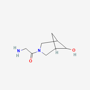 molecular formula C8H14N2O2 B1477113 2-Amino-1-(6-hydroxy-3-azabicyclo[3.1.1]heptan-3-yl)ethan-1-one CAS No. 2098067-16-2