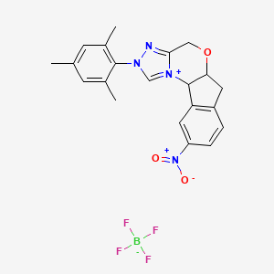 14-Nitro-4-(2,4,6-trimethylphenyl)-8-oxa-4,5-diaza-2-azoniatetracyclo[7.7.0.02,6.011,16]hexadeca-2,5,11(16),12,14-pentaene;tetrafluoroborate