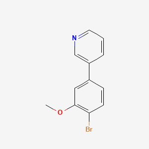 molecular formula C12H10BrNO B14771161 3-(4-Bromo-3-methoxyphenyl)pyridine 