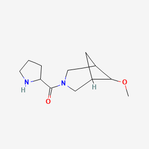 molecular formula C12H20N2O2 B1477117 6-Methoxy-3-prolyl-3-azabicyclo[3.1.1]heptane CAS No. 2097943-61-6