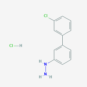 molecular formula C12H12Cl2N2 B14771185 (3'-Chloro-biphenyl-3-yl)-hydrazine hydrochloride 