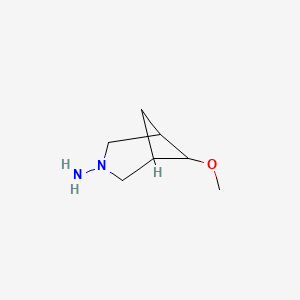 molecular formula C7H14N2O B1477120 6-Methoxy-3-azabicyclo[3.1.1]heptan-3-amine CAS No. 2097982-74-4