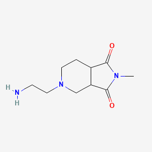 molecular formula C10H17N3O2 B1477123 5-(2-aminoethyl)-2-methylhexahydro-1H-pyrrolo[3,4-c]pyridine-1,3(2H)-dione CAS No. 2098130-45-9