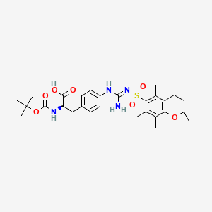 molecular formula C29H40N4O7S B14771235 Boc-D-Phe(4-Guad-Pmc)-OH 