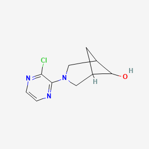 molecular formula C10H12ClN3O B1477124 3-(3-Chloropyrazin-2-yl)-3-azabicyclo[3.1.1]heptan-6-ol CAS No. 2097982-50-6