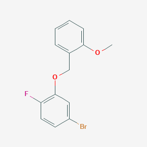 molecular formula C14H12BrFO2 B14771252 4-Bromo-1-fluoro-2-((2-methoxybenzyl)oxy)benzene 