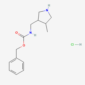 benzyl N-[(4-methylpyrrolidin-3-yl)methyl]carbamate;hydrochloride