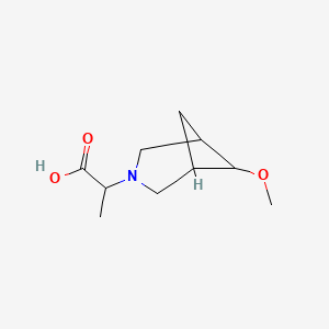 molecular formula C10H17NO3 B1477127 2-(6-Methoxy-3-azabicyclo[3.1.1]heptan-3-yl)propanoic acid CAS No. 2097953-87-0
