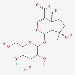 molecular formula C16H24O10 B14771273 (1S,4aR,7S,7aR)-1-(beta-D-Glucopyranosyloxy)-1,4a,5,6,7,7a-hexahydro-4a,7-dihydroxy-7-methylcyclopenta[c]pyran-4-carboxaldehyde 