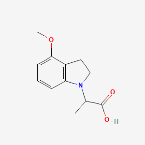molecular formula C12H15NO3 B1477130 2-(4-Methoxyindolin-1-yl)propanoic acid CAS No. 2089718-56-7