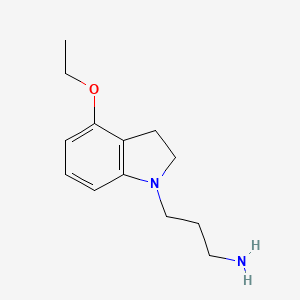 molecular formula C13H20N2O B1477131 3-(4-Ethoxyindolin-1-yl)propan-1-amine CAS No. 2097998-06-4
