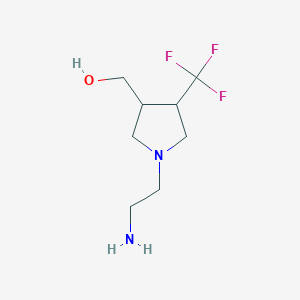 molecular formula C8H15F3N2O B1477133 (1-(2-Aminoethyl)-4-(trifluoromethyl)pyrrolidin-3-yl)methanol CAS No. 2097955-93-4