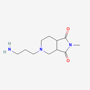 molecular formula C11H19N3O2 B1477135 5-(3-aminopropyl)-2-methylhexahydro-1H-pyrrolo[3,4-c]pyridine-1,3(2H)-dione CAS No. 2097982-23-3