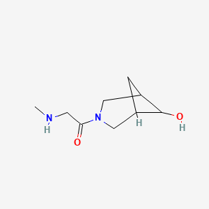 molecular formula C9H16N2O2 B1477136 1-(6-Hydroxy-3-azabicyclo[3.1.1]heptan-3-yl)-2-(methylamino)ethan-1-one CAS No. 2098130-68-6