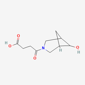 molecular formula C10H15NO4 B1477137 4-(6-Hydroxy-3-azabicyclo[3.1.1]heptan-3-yl)-4-oxobutanoic acid CAS No. 2097954-60-2