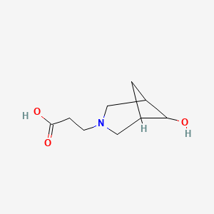 molecular formula C9H15NO3 B1477138 3-(6-Hydroxy-3-azabicyclo[3.1.1]heptan-3-yl)propanoic acid CAS No. 2098102-43-1