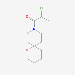 molecular formula C12H20ClNO2 B1477140 1-oxo-2-chloro-1-(1-oxa-9-azaspiro[5.5]undécan-9-yl)propane CAS No. 2092232-02-3