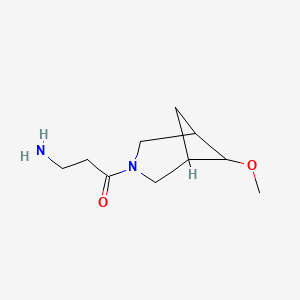 molecular formula C10H18N2O2 B1477143 3-Amino-1-(6-methoxy-3-azabicyclo[3.1.1]heptan-3-yl)propan-1-one CAS No. 2098102-76-0