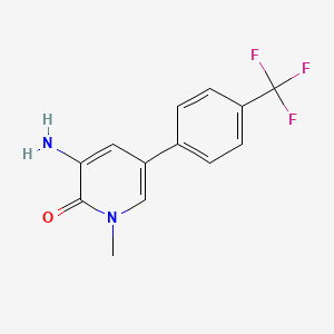 molecular formula C13H11F3N2O B14771440 3-Amino-1-methyl-5-(4-(trifluoromethyl)phenyl)pyridin-2(1H)-one 