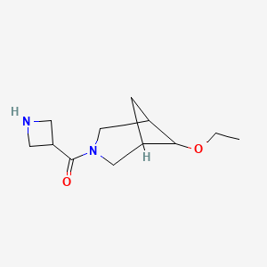 molecular formula C12H20N2O2 B1477145 Azetidin-3-yl(6-ethoxy-3-azabicyclo[3.1.1]heptan-3-yl)methanone CAS No. 2098090-51-6