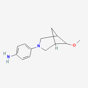 molecular formula C13H18N2O B1477149 4-(6-Methoxy-3-azabicyclo[3.1.1]heptan-3-yl)aniline CAS No. 2098047-72-2