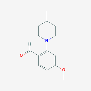 4-Methoxy-2-(4-methylpiperidin-1-yl)benzaldehyde