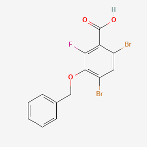 3-(Benzyloxy)-4,6-dibromo-2-fluorobenzoic acid