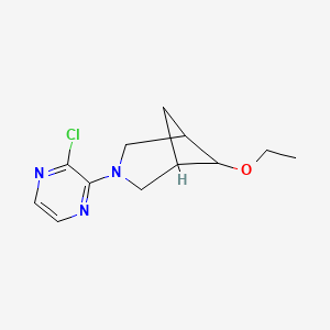 molecular formula C12H16ClN3O B1477152 3-(3-氯吡嗪-2-基)-6-乙氧基-3-氮杂双环[3.1.1]庚烷 CAS No. 2098015-54-2