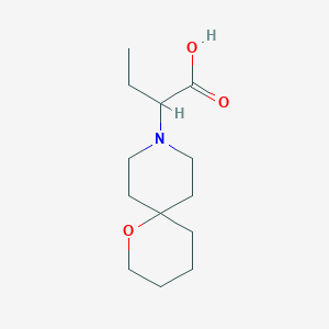 2-(1-Oxa-9-azaspiro[5.5]undecan-9-yl)butanoic acid