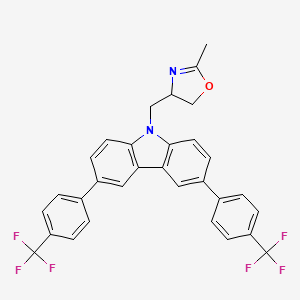 (S)-4-((3,6-Bis(4-(trifluoromethyl)phenyl)-9H-carbazol-9-yl)methyl)-2-methyl-4,5-dihydrooxazole