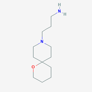 molecular formula C12H24N2O B1477154 3-(1-Oxa-9-azaspiro[5.5]undecan-9-yl)propan-1-amine CAS No. 2092793-56-9