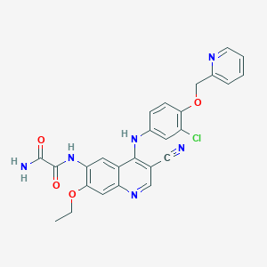 N1-(4-((3-Chloro-4-(pyridin-2-ylmethoxy)phenyl)amino)-3-cyano-7-ethoxyquinolin-6-yl)oxalamide