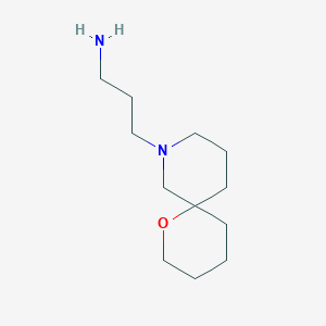 molecular formula C12H24N2O B1477156 3-(1-Oxa-8-azaspiro[5.5]undecan-8-yl)propan-1-amine CAS No. 2091123-84-9