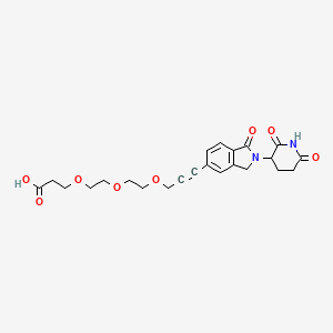 molecular formula C23H26N2O8 B14771576 Phthalimidinoglutarimide-5'-propargyl-O-PEG2-C2-acid 