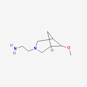 molecular formula C9H18N2O B1477159 2-(6-Methoxy-3-azabicyclo[3.1.1]heptan-3-yl)ethan-1-amine CAS No. 2098047-51-7