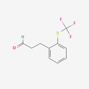 molecular formula C10H9F3OS B14771590 (2-(Trifluoromethylthio)phenyl)propanal 