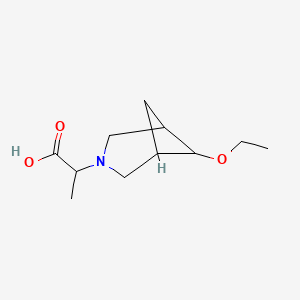 molecular formula C11H19NO3 B1477163 2-(6-Ethoxy-3-azabicyclo[3.1.1]heptan-3-yl)propanoic acid CAS No. 2097949-69-2