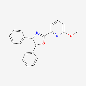 molecular formula C21H18N2O2 B14771632 2-(6-Methoxypyridin-2-yl)-4,5-diphenyl-4,5-dihydro-1,3-oxazole 