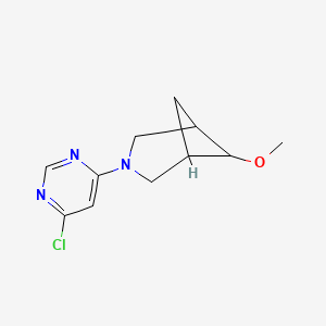 molecular formula C11H14ClN3O B1477165 3-(6-Chloropyrimidin-4-yl)-6-methoxy-3-azabicyclo[3.1.1]heptane CAS No. 2097994-47-1