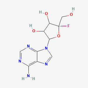 molecular formula C10H12FN5O4 B14771667 (2S)-5-(6-aminopurin-9-yl)-2-fluoro-2-(hydroxymethyl)oxolane-3,4-diol 