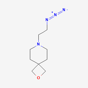 molecular formula C9H16N4O B1477170 7-(2-叠氮乙基)-2-氧杂-7-氮杂螺[3.5]壬烷 CAS No. 2097997-83-4