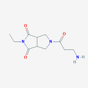molecular formula C11H17N3O3 B1477172 5-(3-氨基丙酰)-2-乙基四氢吡咯并[3,4-c]吡咯-1,3(2H,3aH)-二酮 CAS No. 2098123-98-7